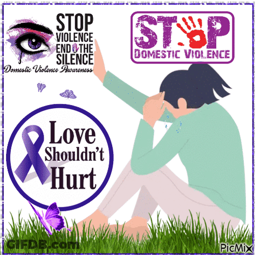 Stop Violence End The Silence Love Shouldn't Hurt Poster GIF