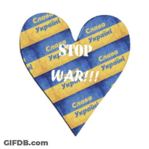 Stop War Written On A Heart GIF
