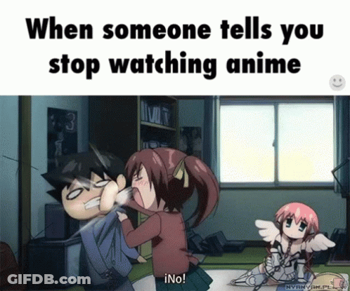 Stop Watching Anime Cartoon Scene GIF