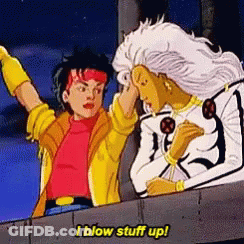 Storm Blowing Stuff Up Beside Boy GIF