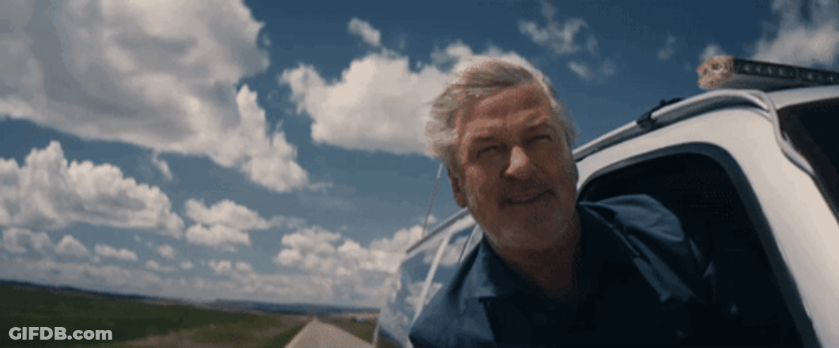 Storm Chaser Alec Baldwin Supercell Leaning Out Window GIF