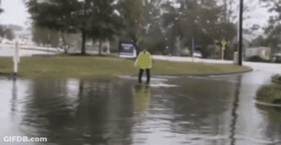 Storm Chaser Brandon Copic Diving In Flood GIF