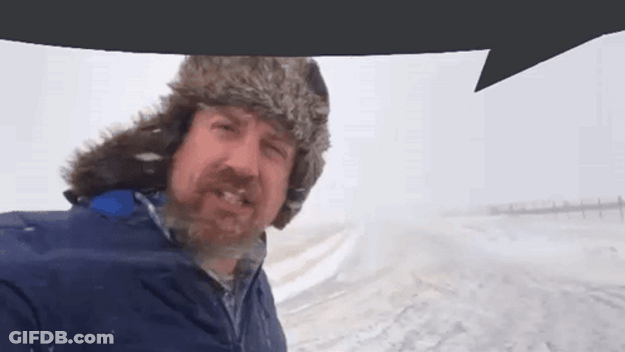 Storm Chaser Reed Timmer In Winter Storm GIF