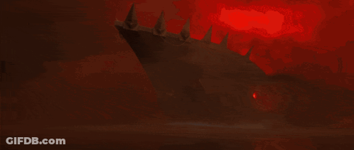 Storm Over Water With Mountains GIF