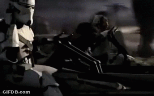 Storm Trooper Riding Speeder Bike GIF