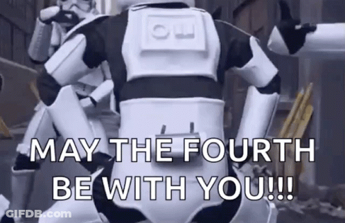 Storm Trooper Saying May The Fourth GIF
