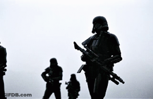 Storm Trooper Soldiers In Fog GIF