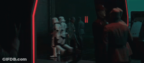 Storm Trooper Soldiers Walking In Dark Room GIF