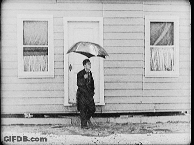 Storming Silent Film Umbrella GIF