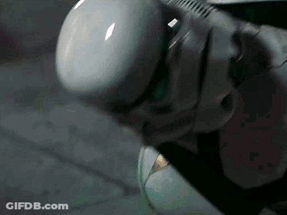 Stormtrooper Helmet Close Up Black Background GIF