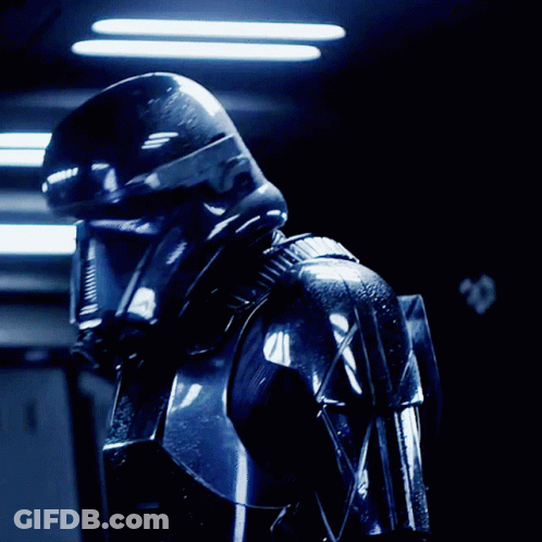 Stormtrooper Helmet With Blue Light GIF
