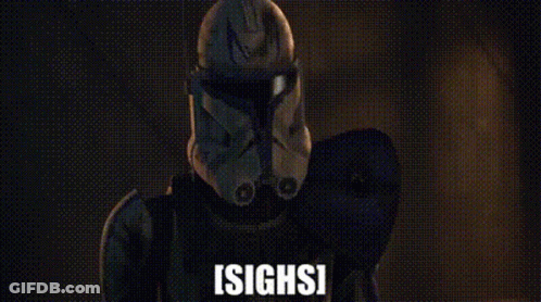 Stormtrooper Saying I Sighs GIF