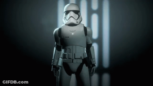 Stormtrooper Standing In Dark Room GIF