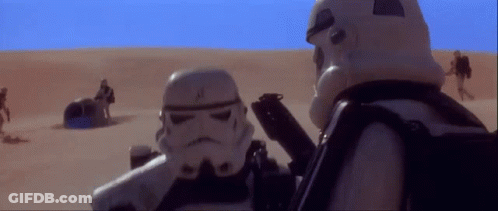 Stormtrooper Standing In Desert GIF
