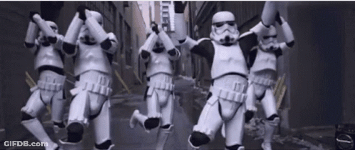Stormtrooper Star Wars Happy Birthday Dancing GIF