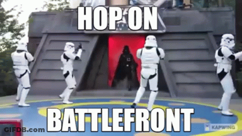 Stormtroopers Dancing Hop On Battlefront GIF