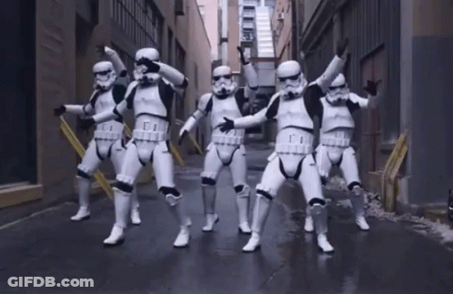 Stormtroopers Dancing In Alley GIF