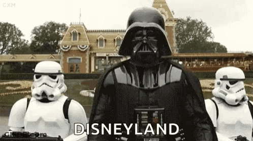 Stormtroopers Dressed As Darth Vader GIF