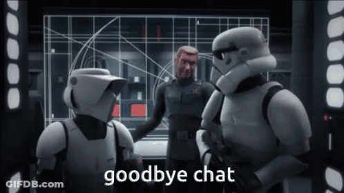 Stormtroopers Saying Goodbye Chat GIF