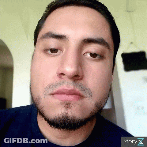 Story Z Logo On Man's Face GIF