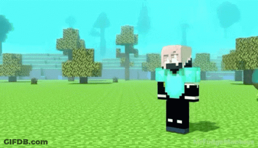 Stout Herobrine Bumping Minecraft GIF