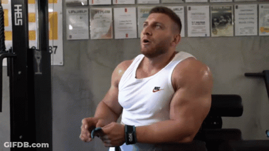 Straight Arm Pulldown Flexing GIF