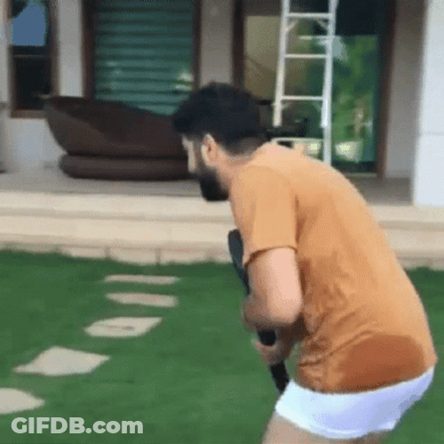 Straight Arm Pulldown In The Garden GIF