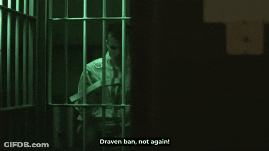 Straight Jacket Banging His Head On The Bars GIF
