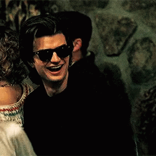 Stranger Thing Steve Partying GIF