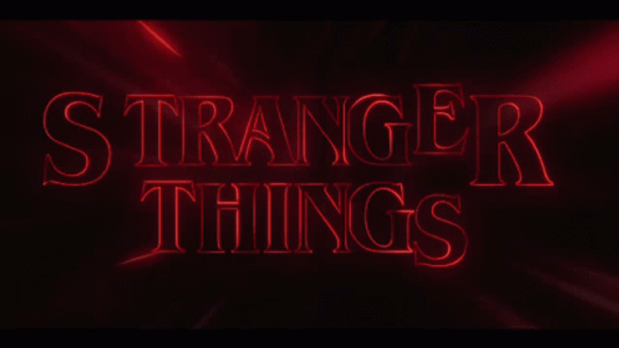 Stranger Things 4 Glowing Red Title GIF