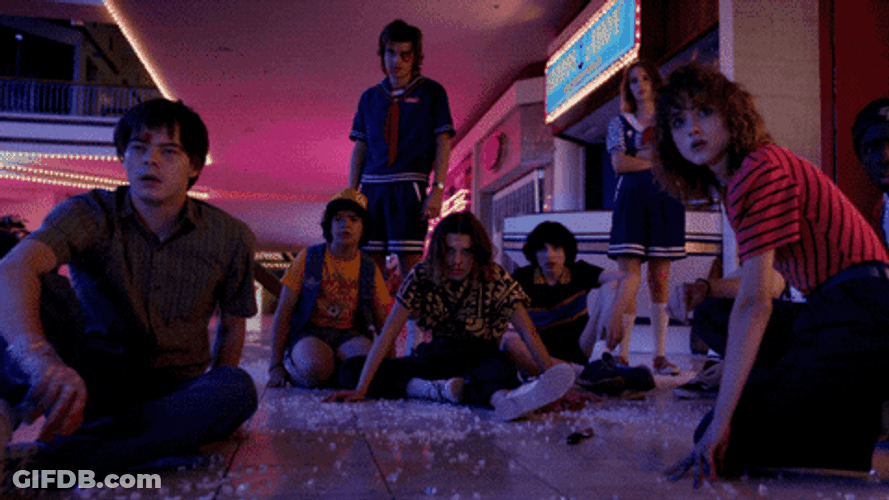 Stranger Things Characters Stunned GIF