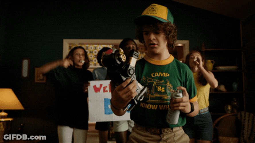 Stranger Things Dustin Henderson Screaming GIF