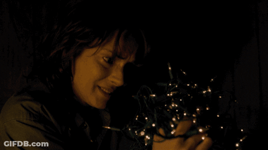 Stranger Things Joyce Byers Holding Lights GIF
