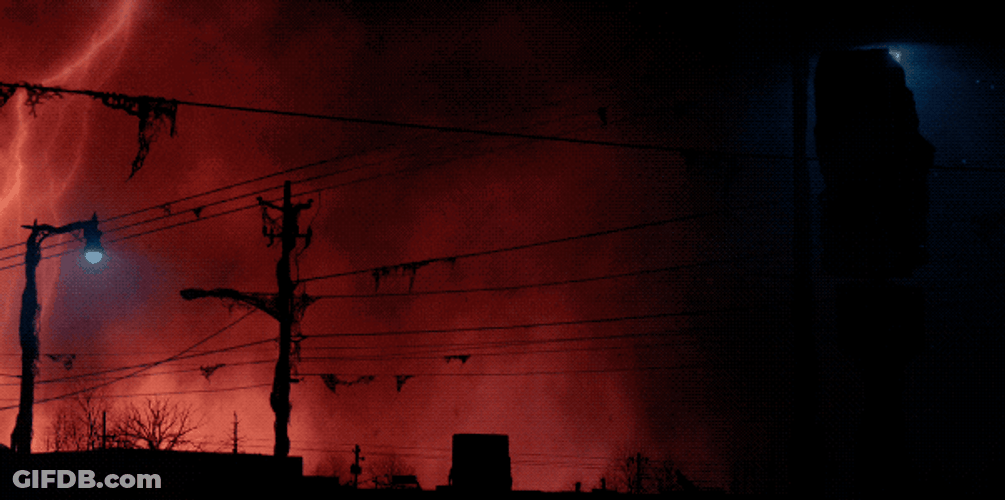 Stranger Things Lightning Monster GIF
