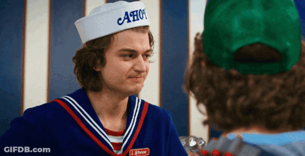 Stranger Things Steve Harrington Wiping Nose GIF
