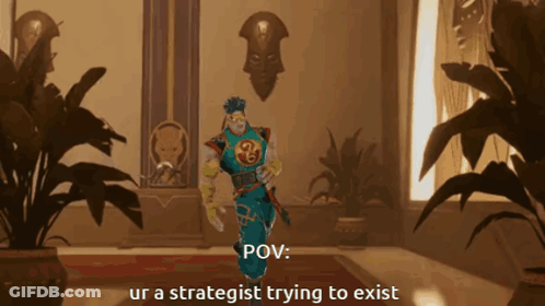 Strategist Holding Sword Says Pov Ur A Strategist GIF