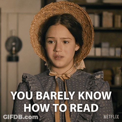 Straw Hat Girl You Barely Know How To Read GIF