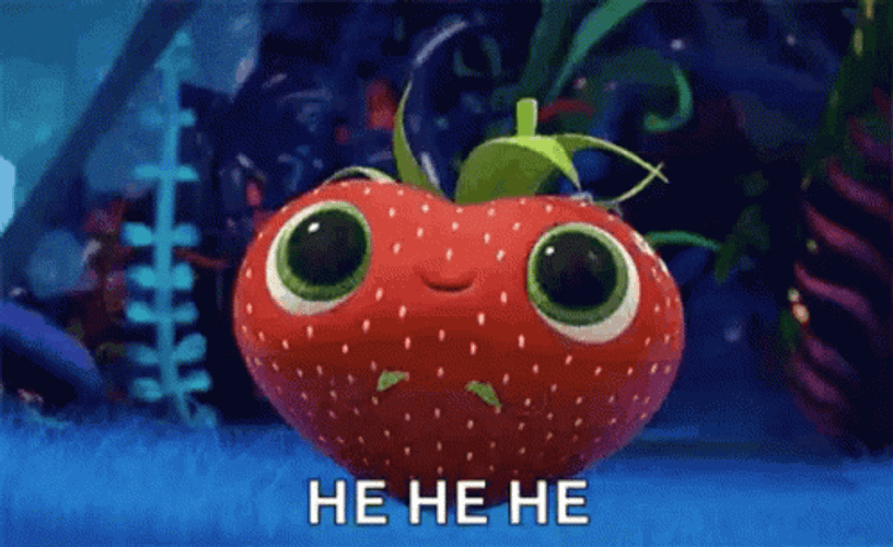 Strawberry Barry Cute Laugh Animated Movie GIF