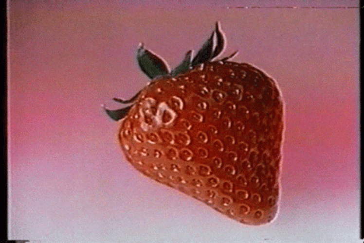 Strawberry Glitch Retro Vintage GIF
