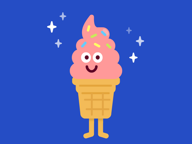 Strawberry Ice Cream Kawaii Dance GIF