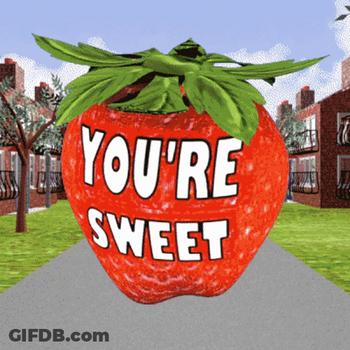 Strawberry Saying You're Sweet GIF