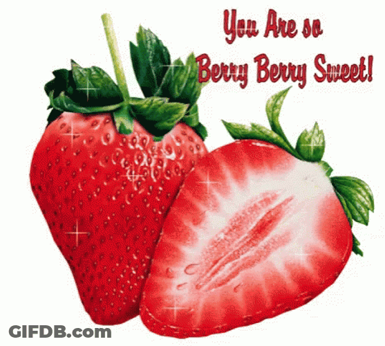 Strawberry Sweet Sparkling Greeting GIF
