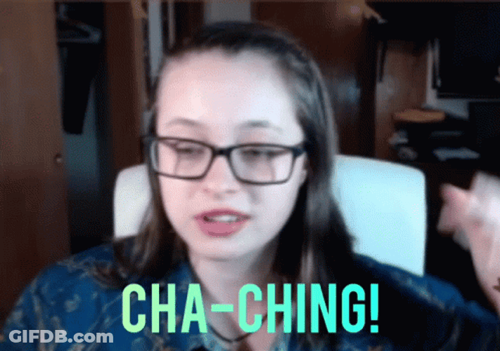 Streamer Determined Cha Ching GIF