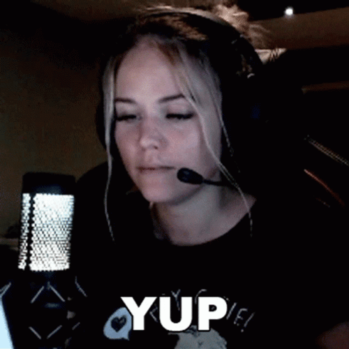 Streamer Girl Yup GIF