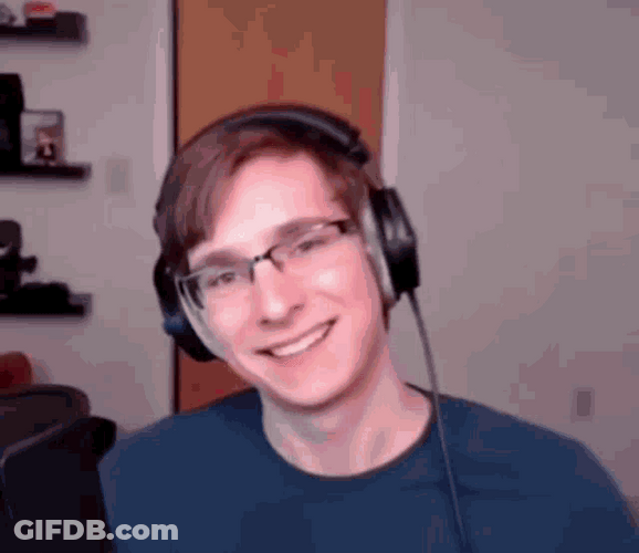 Streamer Guy Smile Strong Punch GIF