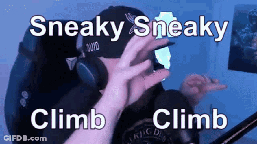 Streamer Guy Sneaky Climb GIF