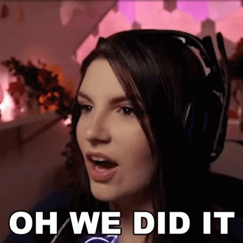 Streamer Kate Stark Nailed It We Did It GIF