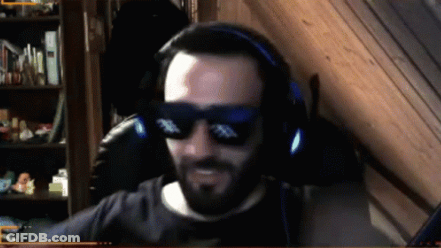 Streamer Wearing Thug Life Shades GIF