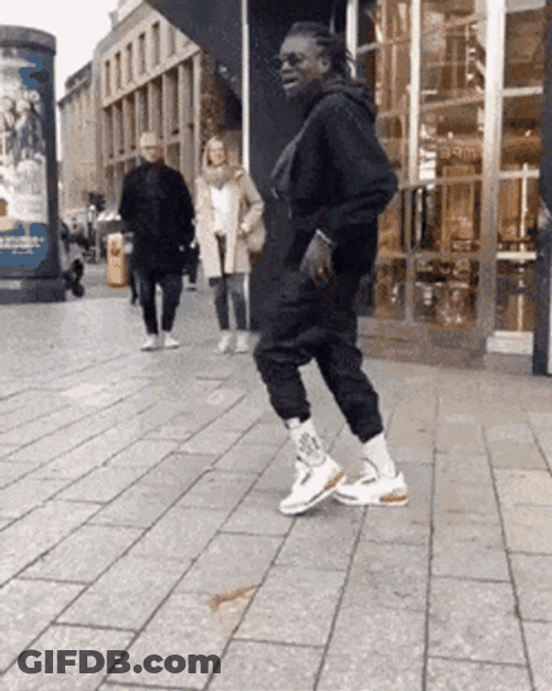 Street Dancer Doing Smooth Moonwalk GIF