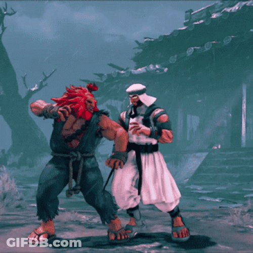 Street Fighter Akuma Fighting GIF